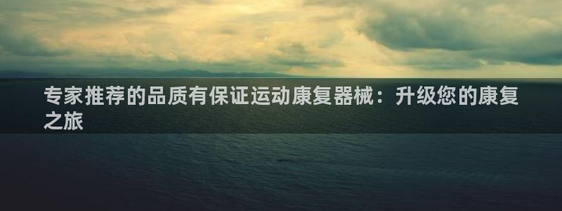 尊龙人生就是博旧:专家推荐的品质有保证运动康复器械:升级您的